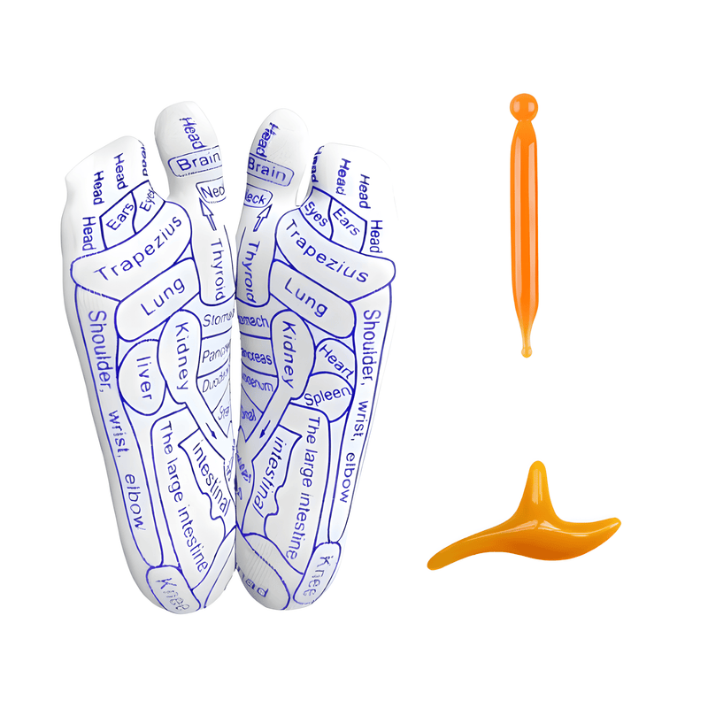 Chaussettes réflexologie plantaires avec ses outils 