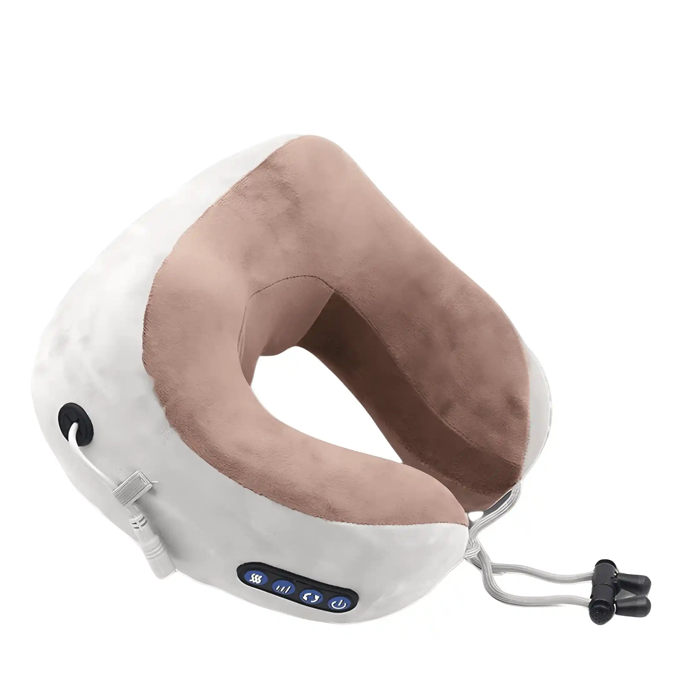 Oreiller de massage électrique pour le cou marron avec une corde